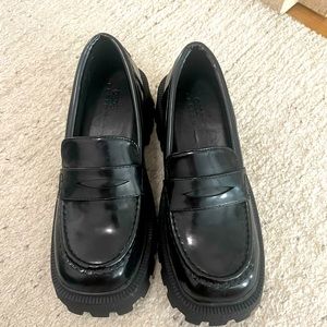 Black loafers